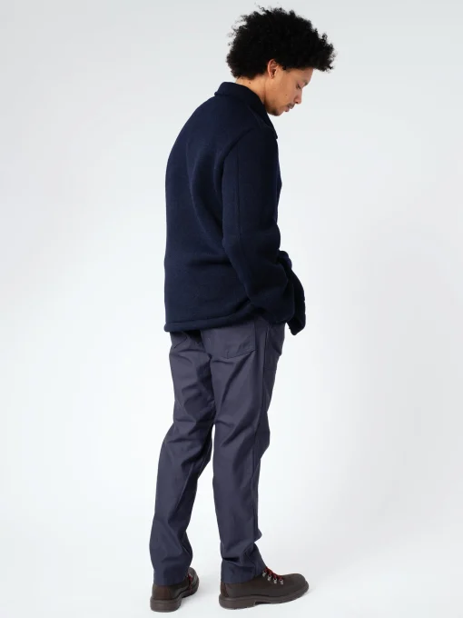 Fashion - Thick Knitted Virgin Wool Melton Jacket in Outerwear