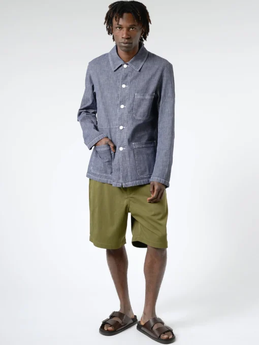 Online - 5W Workwear Jacket in Washed Denim Outerwear