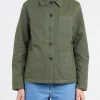 Fashion - Women's No. 4 Workwear Jacket in Jade Women Overalls & Jumpsuits | Outerwear