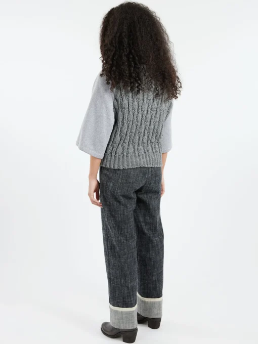 Discount Viriginia Bizzi - VY7008 Top in Grey Women Tops & Blouses | Knitwear