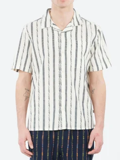 Hot - Didcot Fleck Stripe Short Sleeve Shirt in Button-Ups