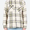 Clearance - Whiting Overshirt in Ecru and Sage Harp Check Outerwear