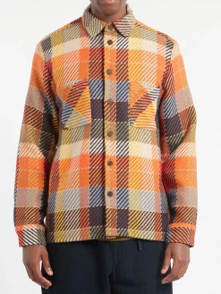 Sale - Whiting Overshirt in Orange Multi Outerwear