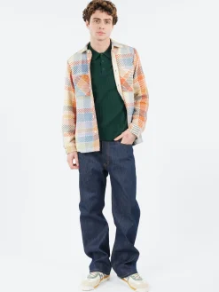 Best - Whiting Overshirt in Blue and Orange Pike Check Outerwear