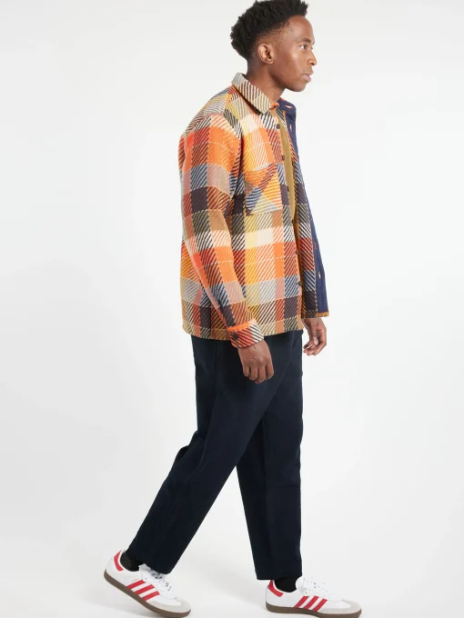 Sale - Whiting Overshirt in Orange Multi Outerwear