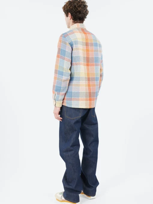 Best - Whiting Overshirt in Blue and Orange Pike Check Outerwear