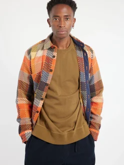 Sale - Whiting Overshirt in Orange Multi Outerwear