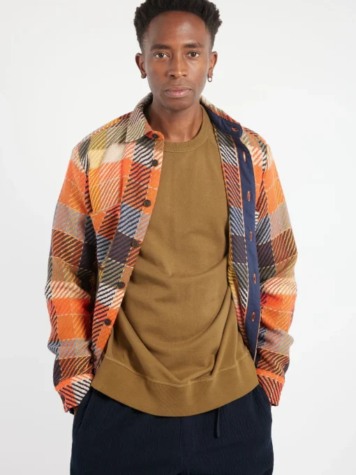 Sale - Whiting Overshirt in Orange Multi Outerwear