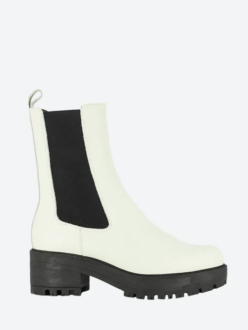 Online - E-6114 Chelsea Boot in Milk Wild Women Overalls & Jumpsuits | Heels