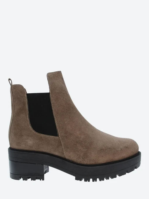 Clearance - E-6101 Chelsea Boot in Taupe Women Overalls & Jumpsuits | Heels