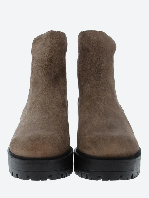 Clearance - E-6101 Chelsea Boot in Taupe Women Overalls & Jumpsuits | Heels