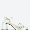 New - G-6801 Heel in Plata Laminato Women Overalls & Jumpsuits | Sandals
