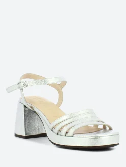 New - G-6801 Heel in Plata Laminato Women Overalls & Jumpsuits | Sandals