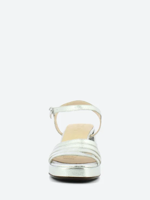 New - G-6801 Heel in Plata Laminato Women Overalls & Jumpsuits | Sandals