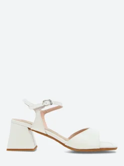 Hot - H-6102 Heel Sandal in Off White Lack Women Overalls & Jumpsuits | Sandals