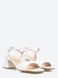 Hot - H-6102 Heel Sandal in Off White Lack Women Overalls & Jumpsuits | Sandals