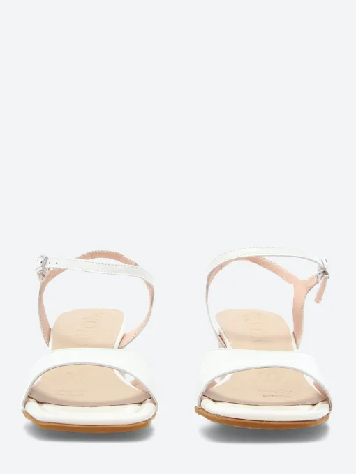 Hot - H-6102 Heel Sandal in Off White Lack Women Overalls & Jumpsuits | Sandals