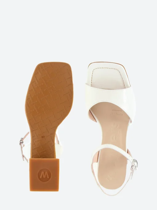 Hot - H-6102 Heel Sandal in Off White Lack Women Overalls & Jumpsuits | Sandals