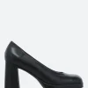 Online - Square Toe Platform Heel in Black Bora Women Shoes | Overalls & Jumpsuits