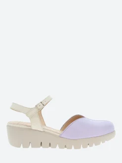 Outlet - Wedge Sandal in Lavender and White Sauva Women Overalls & Jumpsuits | Sandals
