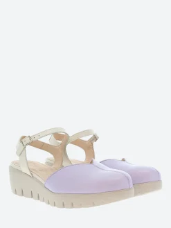 Outlet - Wedge Sandal in Lavender and White Sauva Women Overalls & Jumpsuits | Sandals