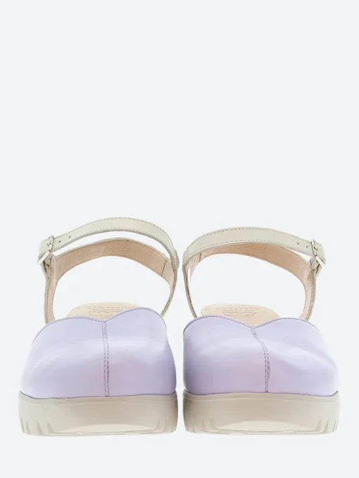 Outlet - Wedge Sandal in Lavender and White Sauva Women Overalls & Jumpsuits | Sandals