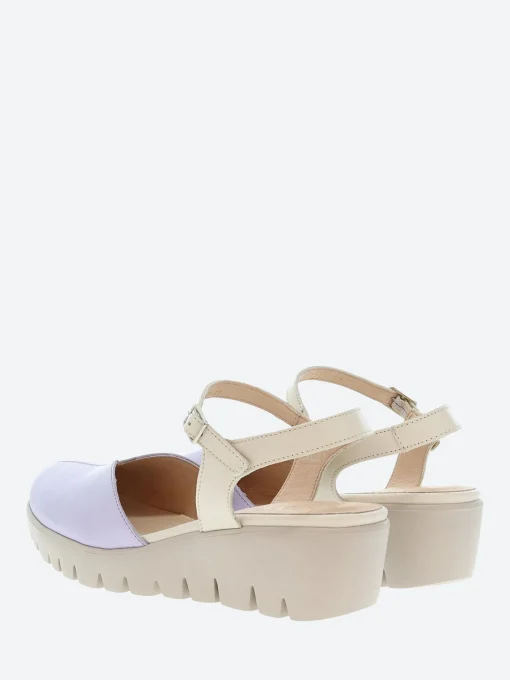 Outlet - Wedge Sandal in Lavender and White Sauva Women Overalls & Jumpsuits | Sandals