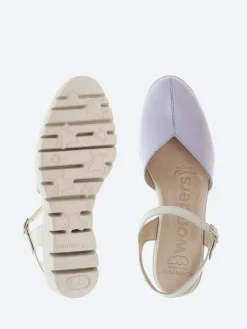 Outlet - Wedge Sandal in Lavender and White Sauva Women Overalls & Jumpsuits | Sandals