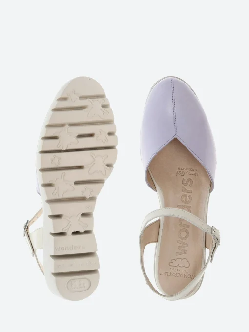 Outlet - Wedge Sandal in Lavender and White Sauva Women Overalls & Jumpsuits | Sandals
