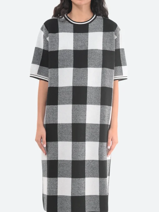 Sale Wool Knit Short-Sleeved Dress Women Dresses