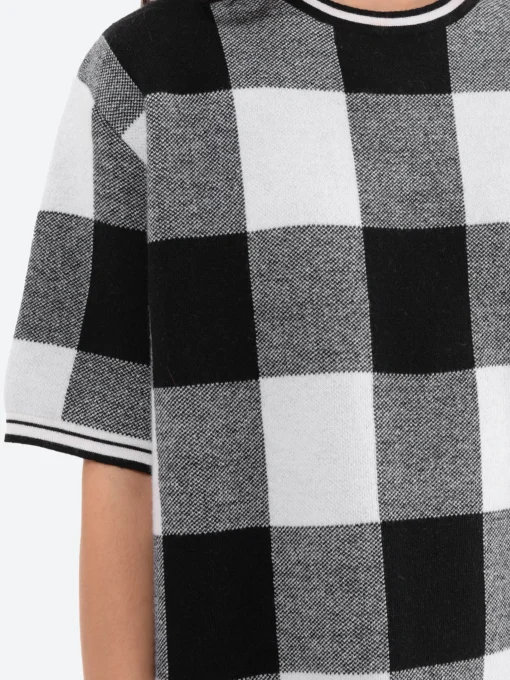 Sale Wool Knit Short-Sleeved Dress Women Dresses