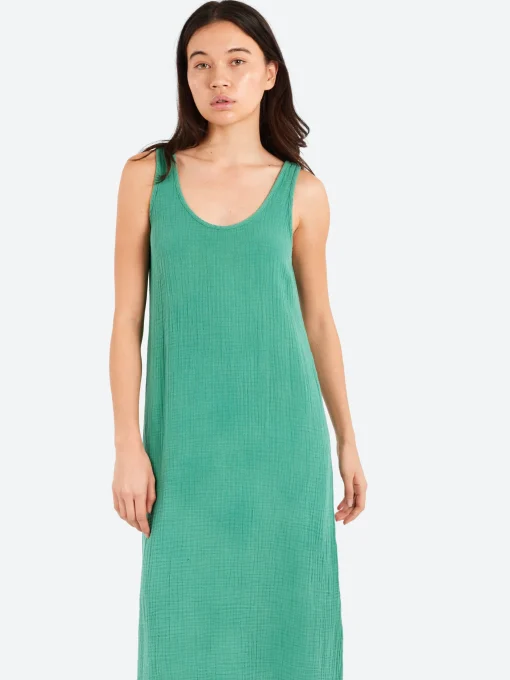 Discount - Amelin Dress in Bottle Green Women Dresses