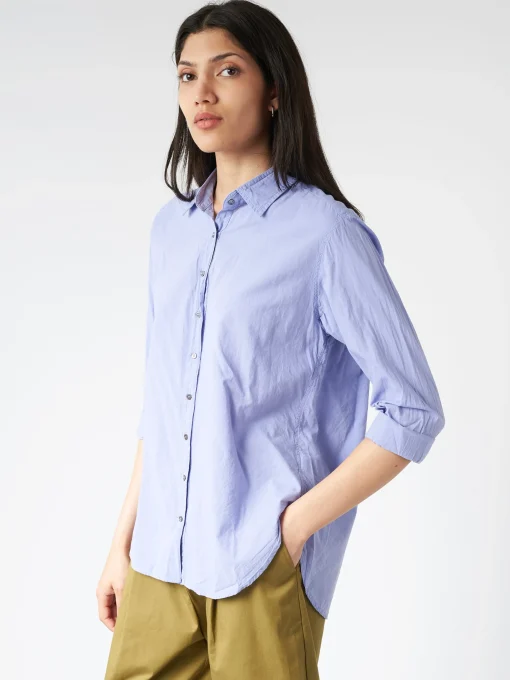 Clearance - Beau Shirt in Dark Periwinkle Women Tops & Blouses | Overalls & Jumpsuits
