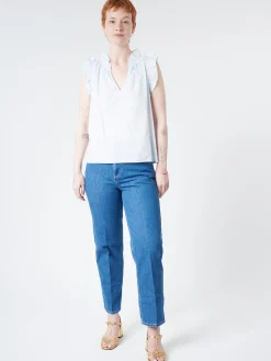 Fashion - Bex Top in (Light Blue) Women Tops & Blouses | Overalls & Jumpsuits