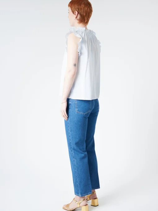 Fashion - Bex Top in (Light Blue) Women Tops & Blouses | Overalls & Jumpsuits