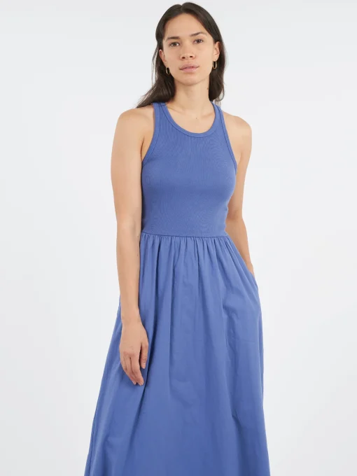 Discount - Flynn Dress in Marine Blue Women Dresses