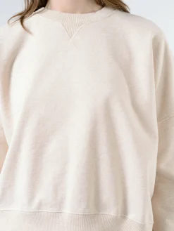 Best YMC - Earth Almost Grown Sweatshirt in Ecru Marl Women Tops & Blouses | Sweatshirts