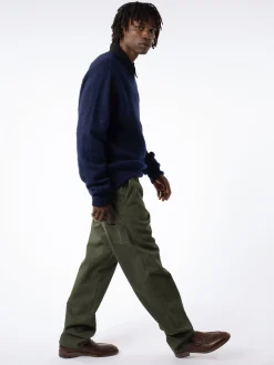 Fashion YMC - Earth Suedehead Knit in Navy Knitwear