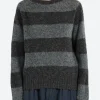 Online YMC - Jet Stripe Knit in Grey Stripe Women Tops & Blouses | Knitwear