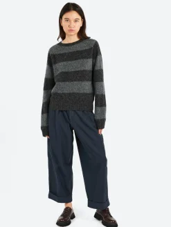 Online YMC - Jet Stripe Knit in Grey Stripe Women Tops & Blouses | Knitwear