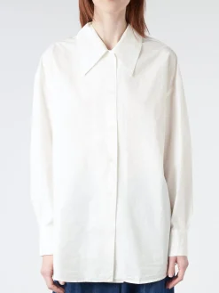 Outlet YMC - Lena Shirt in White Women Tops & Blouses | Button-Ups