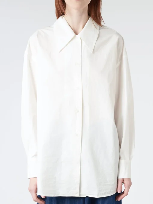 Outlet YMC - Lena Shirt in White Women Tops & Blouses | Button-Ups