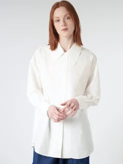 Outlet YMC - Lena Shirt in White Women Tops & Blouses | Button-Ups