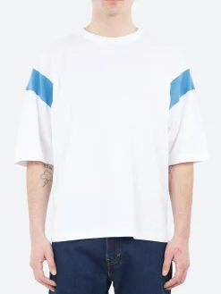 Hot YMC - Skate T-Shirt in White and Blue T-Shirts